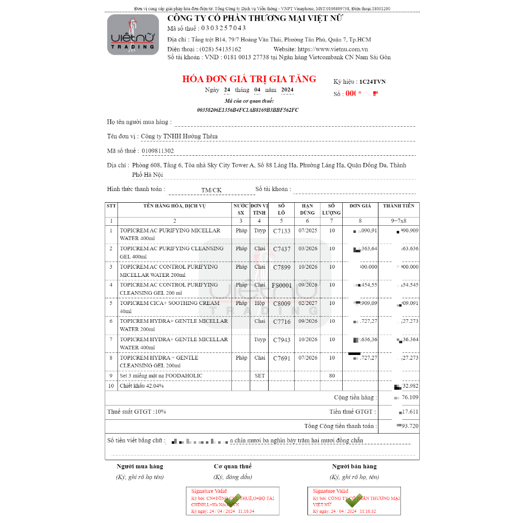 Sữa Rửa Mặt  Topicrem Cho Da (Dầu Mụn/Nhạy Cảm) TOPICREM (AC Purifying/Gentle) Cleansing Gel 200ml/400ml- Dr Thêm