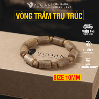 Vòng tay Trầm Hương trụ trúc VEGAN thuần chay 10mm