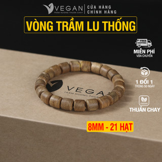 Vòng tay trầm hương lu thống VEGAN 8mm 21 hạt