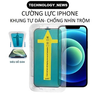 Kính cường Lực KK chống nhìn trộm khung tự dán cho iPhone x/xr/xs/11/12/13/14/15/pro/max/plus/promax/xsmax