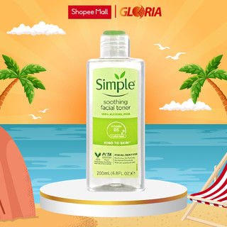 Nước Hoa Hồng Không Cồn Simple Kind To Skin Soothing Facial Toner 200ml