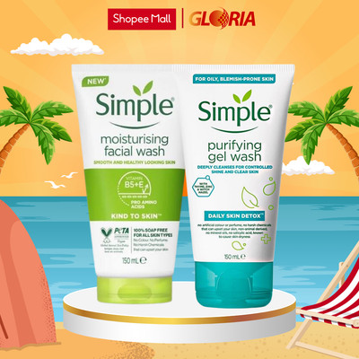 Sữa Rửa Mặt Simple Sạch Sâu Cho Da Thường  - Da Mụn dung tích 150ml