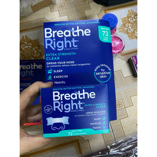 (cam kết chuẩn Auth) 72 miếng dán chống ngáy Breathe Right