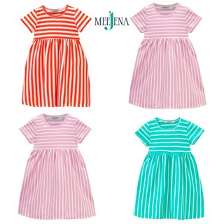 Đầm Bé Gái Tay Ngắn Vải Sọc từ 14-39 Kg, Đầm Thun Cho Bé Gái Vải THUN COTTON - 3243