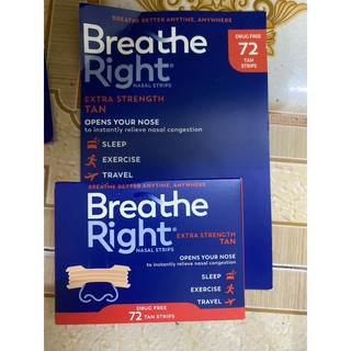 (cam kết chuẩn Auth) 72 miếng dán chống ngáy Breathe Right