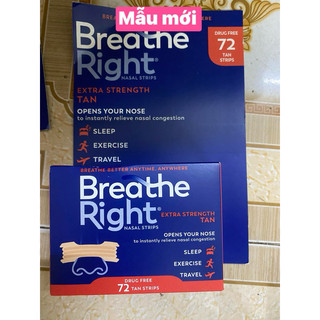 (cam kết chuẩn Auth) 72 miếng dán chống ngáy Breathe Right
