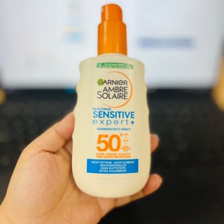 Xịt chống nắng Garnier Ambre Solaire 50+ dành cho da nhạy cảm hàng Đức 200 ml