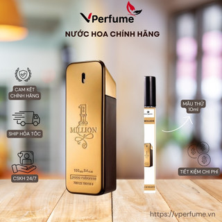 Nước hoa nam 1 million edt - mẫu thử 10ml