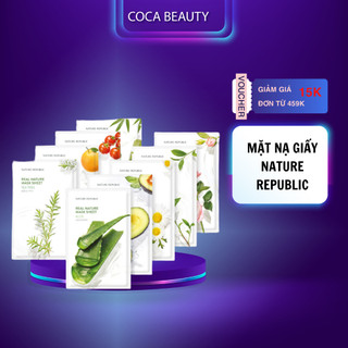 Mặt nạ giấy dưỡng ẩm, ngăn ngừa mụn, làm sáng da Nature Republic Mask Sheet 23ml