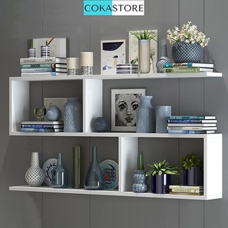 Giá Sách Trang Trí Treo Tường 3 Tầng Cokastore Kết Cấu Chắc Chắn, Kích Thước Đa Dạng, Có Nhiều Màu Sắc (KT36)