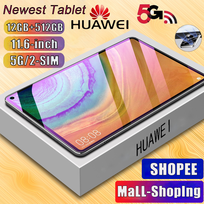 2024 Máy tính bảng HUAWEI Pro11 Android 11.6 inch Màn hình lớn 16 + 512GB Máy tính bảng Android dành cho lớp họ