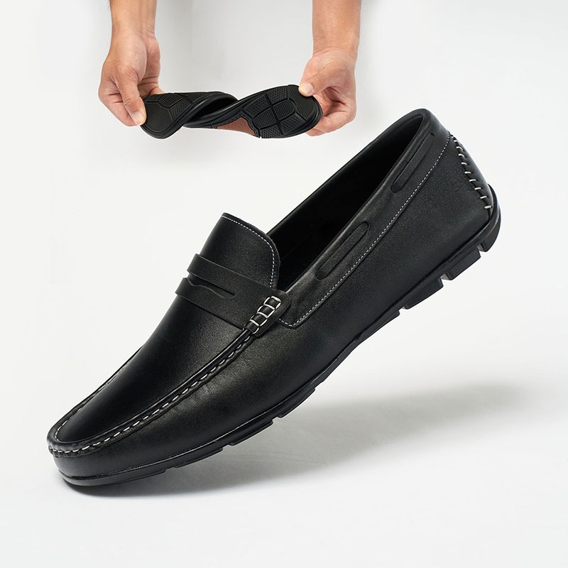 Giày Lười Nam Da Mềm Không Nhăn, Siêu Nhẹ, Đế Cao Su Non Khâu Chắc Chắn, Giày Nam Tâm Anh GNTA2302-D