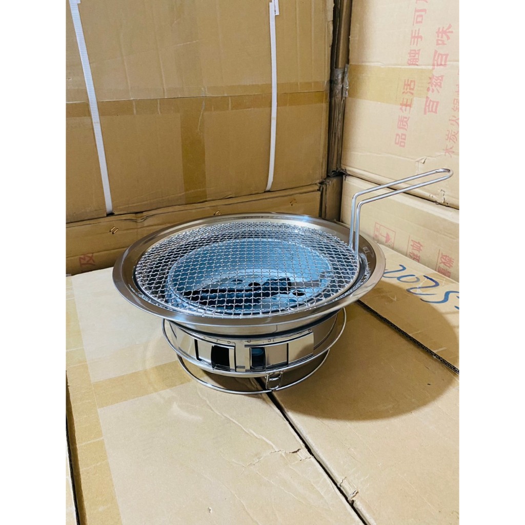 Bếp Nướng Than Hoa Vỉ Nướng Inox 304 Có Tay Cầm (Có Đế Bếp Inox)