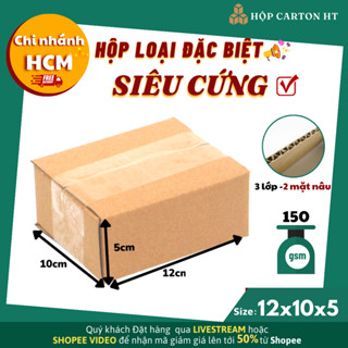 Combo 100 hộp carton đóng hàng đựng phụ kiện, bưu phẩm 12x10x5 giá gốc tận xưởng - Hộp Carton HT