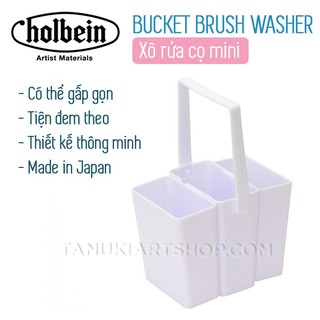 Xô nhựa xếp mini rửa cọ Holbein