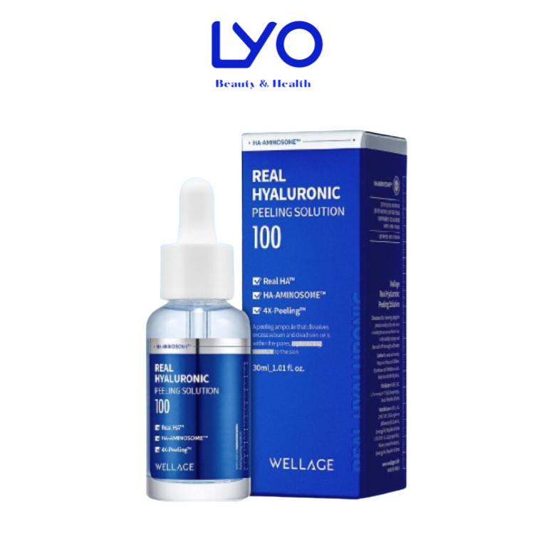 Tinh Chất Peel Da Wellage Real Hyaluronic 4X Solution Hàn Quốc 30ml