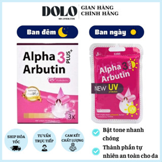 Vỉ 10 Viên Bột Kích Trắng Kyra Alpha Arbutin 3 Plus Đêm, Ngày UV Giúp Da Trắng Mịn Hàng Thái Lan Weilaiya