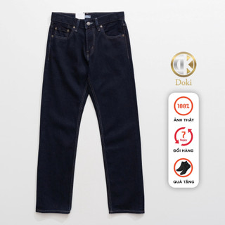 Quần Jean Ống Suông Nam Cao Cấp Xanh Than, Quần Jean Nam Ống Rộng, Vải Không Co Giãn, Chững Chạc Lịch Sự - DOKI SN-02
