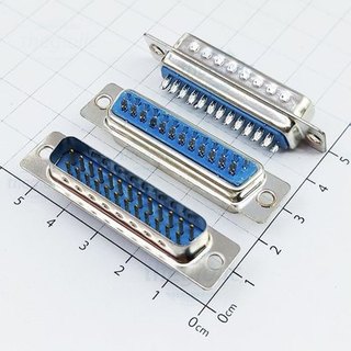 Cổng db25 đực 25 chân thẳng 2 hàng hàn nối dây//3