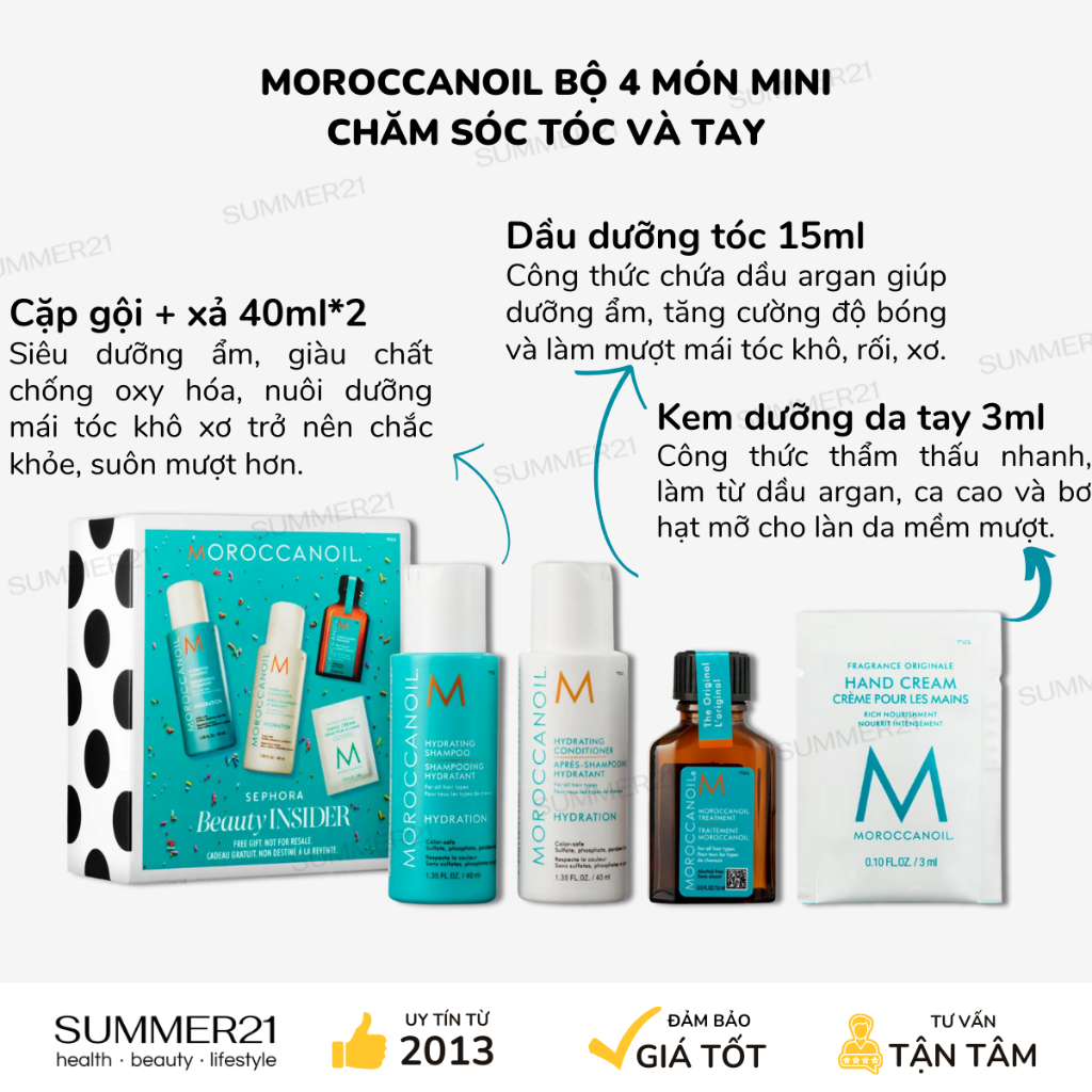 [TRẢ ORDER DƯ] Dưỡng tóc MO.ROC.CAN.OIL chiết