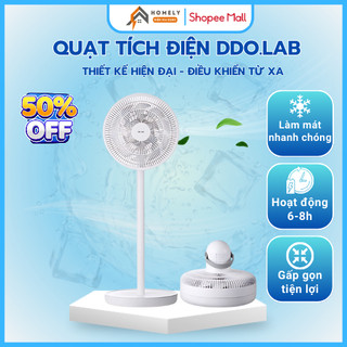 Quạt Tích Điện Hàn Quốc Cao Cấp DDO.LAB Có Thể Gập Gọn Gàng, Tích Điện, Hoạt Động Lên Tới 10h