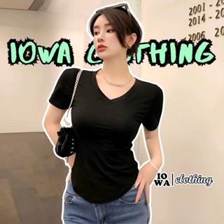 Áo Thun Tay Ngắn CỔ TIM VẠT TRÒN BẦU DÁNG DÀI Chất Thun Gân DD80, Áo Babytee Trơn Ôm Body Cộc Tay Nữ IOWA