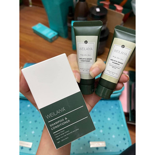 set gội xả mini Weilaiya nấm, gừng, hà thủ ô, hấp