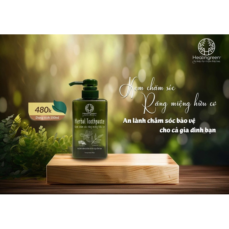 Kem chăm sóc răng miệng hữu cơ Healingreen 150ml