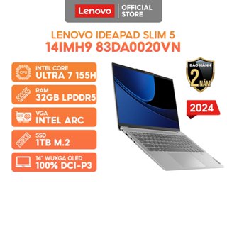 Laptop Lenovo IdeaPad Slim 5 14IMH9 83DA0020VN Intel Core Ultra 7 155H | 32GB | 1TB | 14' WUXGA OLED 100% DCI-P3