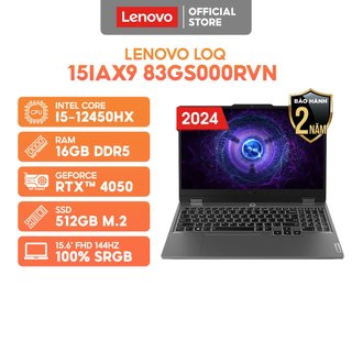 Laptop gaming lenovo loq 15iax9 83gs000rvn i5-12450hx | 16gb | 512gb | rtx™ 4050 6gb