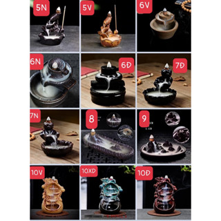 ( Bán Sỉ ) Thác Khói Nụ Trầm Hương - Lư Xông Trầm Đốt Nhang Đồ Thờ Phong Thủy Phật Giáo Bằng Gốm Sứ Cao Cấp