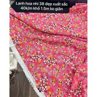 Vải Lanh cotton - Lanh xước - Mát -Mềm Mịn