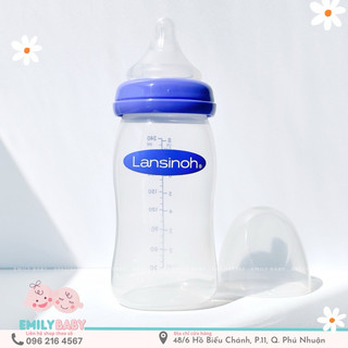 Bình sữa Lansinoh 160ml/240ml chọn núm S/M/L