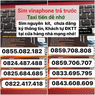 Sim vina taxi tiến - sim chưa đăng ký thông tin