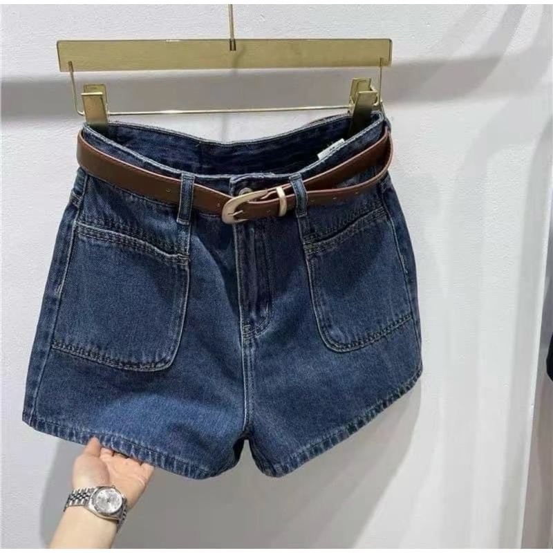 Quần Short Nữ , Quần đùi jeans nữ lưng cao phối túi trước | BigBuy360 - bigbuy360.vn