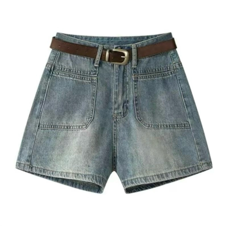 Quần Short Nữ , Quần đùi jeans nữ lưng cao phối túi trước | BigBuy360 - bigbuy360.vn