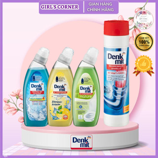 Bột thông cống denkmit 600gr, nước tẩy rửa bồn cầu, toilet, nhà tắm, nhà vệ sinh denkmit 750ml