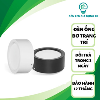 Đèn LED Ống Bơ Tán Quang 12W / 18W Vỏ Đen – Chiếu Sáng Trang Trí Trần Nhà