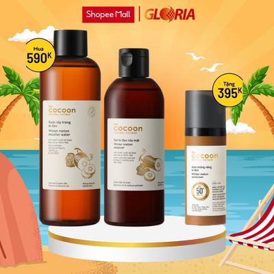 [SPECIAL COMBO] Bigsize - Nước Tẩy Trang Bí Đao 500ml + Gel Bí Đao Rửa Mặt 310ml + Kem Chống Nắng Bí Đao Cocoon 50ml