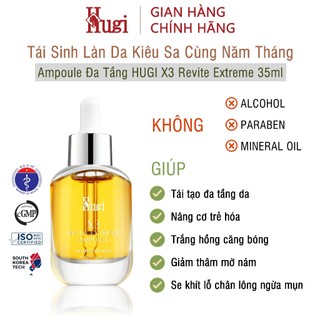 [HuGi] Ampoule Đa Tầng X3 Trắng Da Dưỡng Ẩm Căng Bóng Trẻ Hóa Thu Nhỏ Chân Lông 35ml