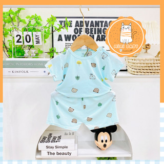 Đồ bộ cộc tay ở nhà cho bé Mimibaby shop, đồ bộ thun lạnh cho bé từ 6-16kg, MIMI01