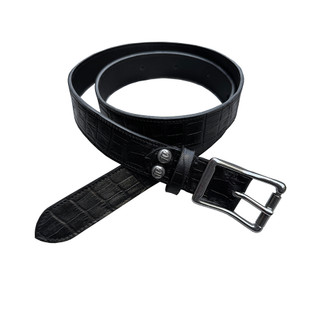 Alcyus | a24 croc embossed belt/ black