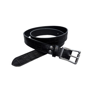 ALCYUS | A24 CROC EMBOSSED BELT/ BLACK