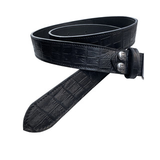 ALCYUS | A24 CROC EMBOSSED BELT/ BLACK