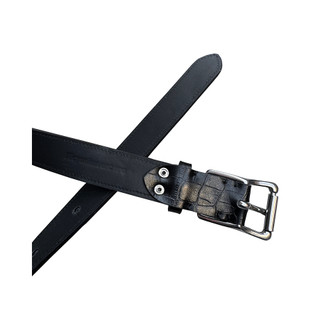 ALCYUS | A24 CROC EMBOSSED BELT/ BLACK