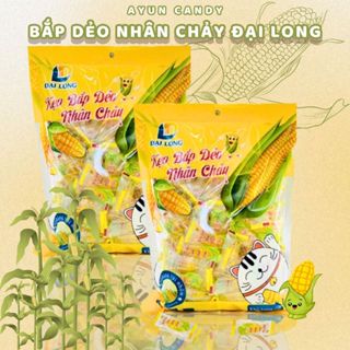 [TẶNG 100G] Kẹo bắp dẻo nhân chảy Đại Long, Kẹo bắp dẻo tuổi thơ, món ăn vặt yêu thích