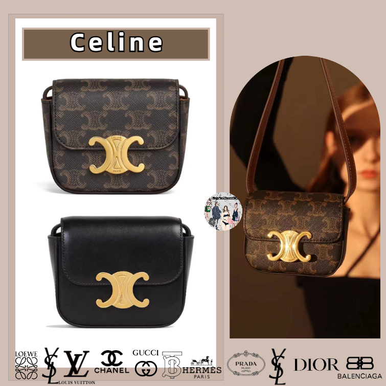Celine/Triumph Series/mini/túi son môi/túi đeo vai/túi đeo chéo