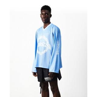 "BROKEZEN" LONGSLEEVE MESH JERSEY / BLUE
