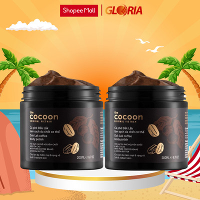 Combo 2 Hũ Tẩy Da Chết Toàn Thân Cocoon Chiết Xuất Cà Phê Đắk lắk 200ml/Hũ