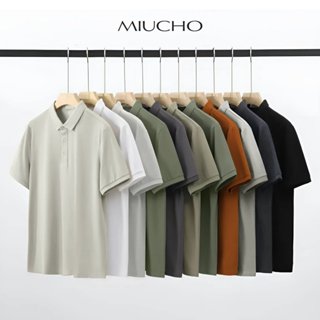 Áo polo cá sâu nam trơn form vừa PLCST01 vải cá sấu poly cổ trụ thoáng mát Miucho Iconic